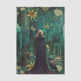 Emerald Dreams Fantasy Forest Queen Decoupage Seidenpapier
