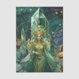 Emerald Dreams Fantasy Forest Queen Decoupage Seidenpapier