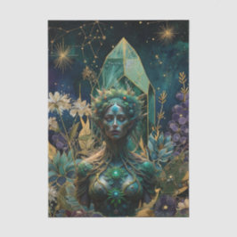 Emerald Dreams Fantasy Forest Queen Decoupage Seidenpapier