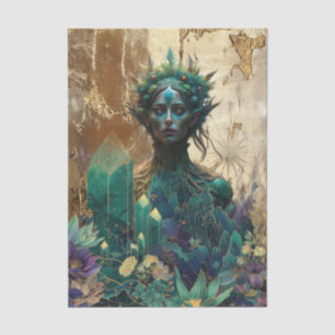 Emerald Dreams Fantasy Forest Queen Dekoupage Seidenpapier
