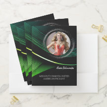 Emerald Dust Custom Pageant Pocket Folder