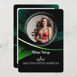 Emerald Dust Premium Pageant Promo Card Einladung