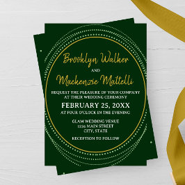 Emerald Elegance Wedding Invitation Einladung
