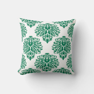 Emerald Elegant Damask Kissen