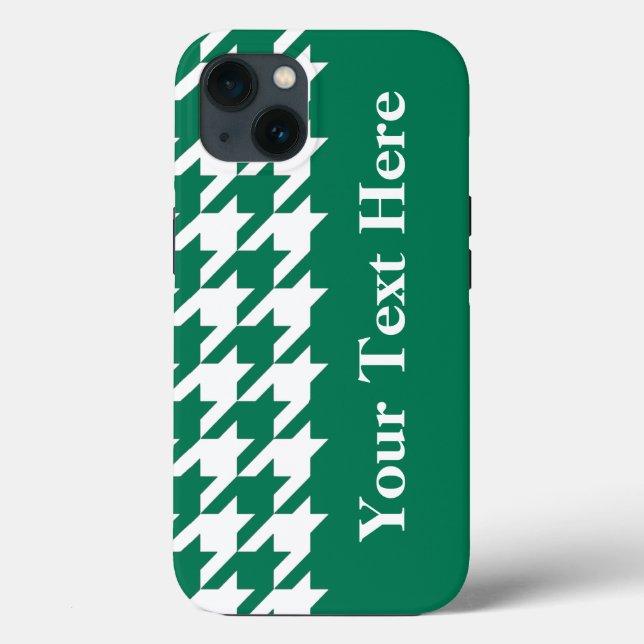 Emerald Elegant-Hahnentrittmuster mit benutzerdefi Case-Mate iPhone Hülle (Rückseite)