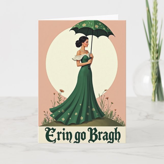 Emerald Eleganz Irish Pride Karte (Vorderseite)