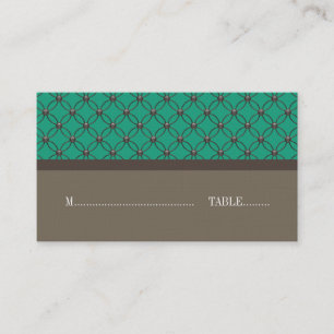 Emerald Extravagant Lattice Wedding Platzkarten