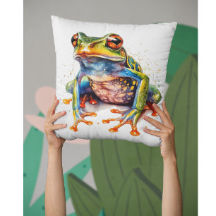 Emerald Eye Rainforest Frog Kissen