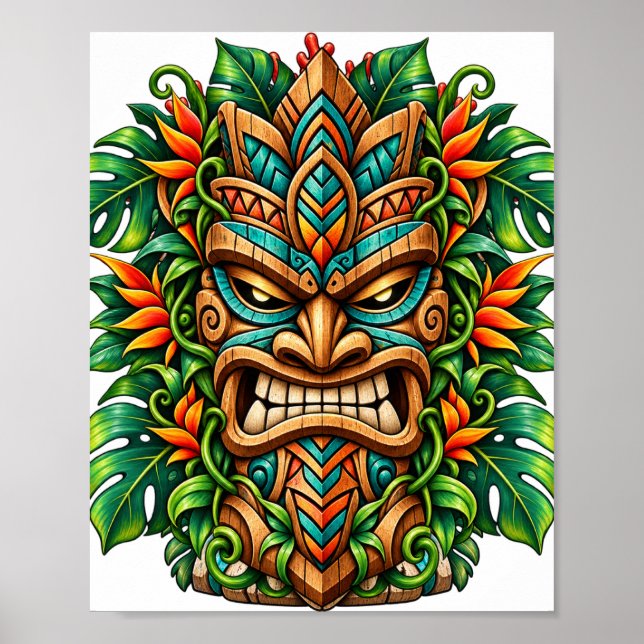 Emerald-Farn-Tiki-Plakat Poster (Vorne)
