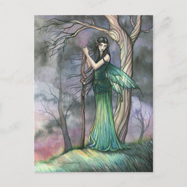 Emerald Fee Fantasy Fairy Postcard Postkarte (Vorderseite)