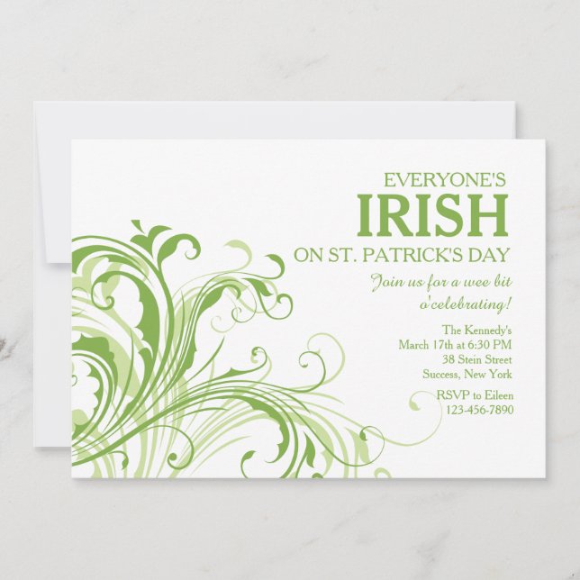 Emerald Ferns Einladung (Vorderseite)