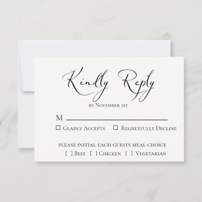 Emerald Forest Wedding RSVP Card (Vorderseite)