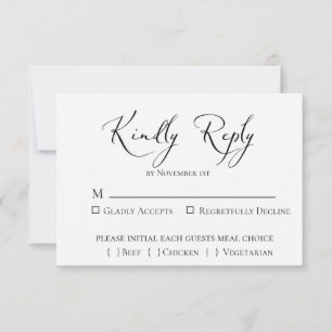 Emerald Forest Wedding RSVP Card Karte