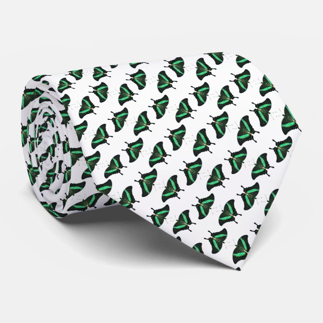 Emerald Frack Butterfly Frenzy Krawatte (Gerollt)