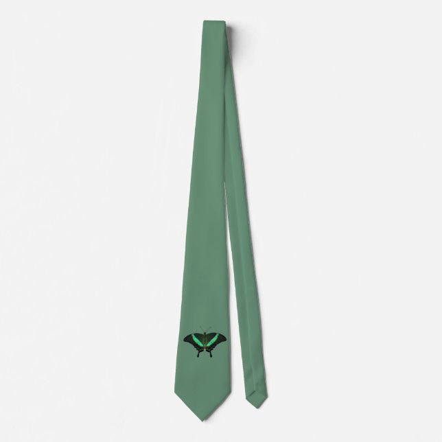 Emerald Frack Butterfly Krawatte (grün) (Vorderseite)