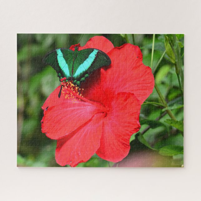 Emerald Frack Butterfly. Puzzle (Horizontal)