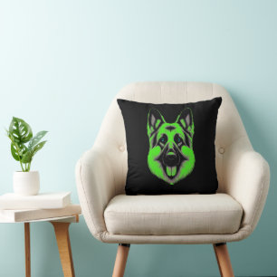 Emerald Gaze German Shepherd Kissen