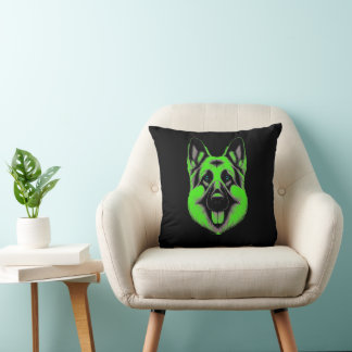 Emerald Gaze German Shepherd Kissen