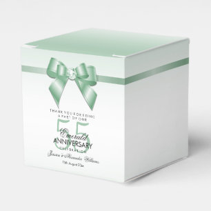 Emerald Gem Bow & Ribbon 55. Hochzeitstag Geschenkschachtel