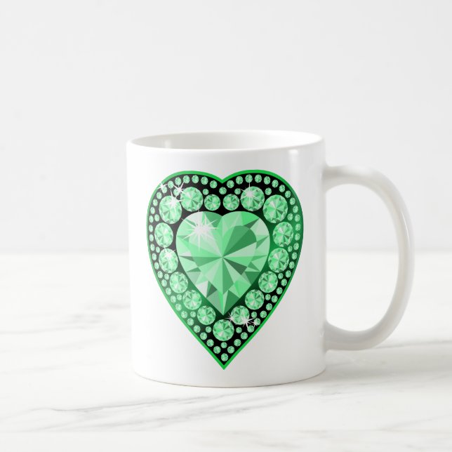 Emerald Gem Heart Kaffeetasse (Rechts)