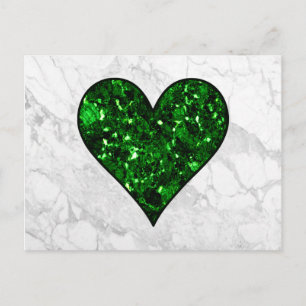 Emerald Gem Heart Postkarte