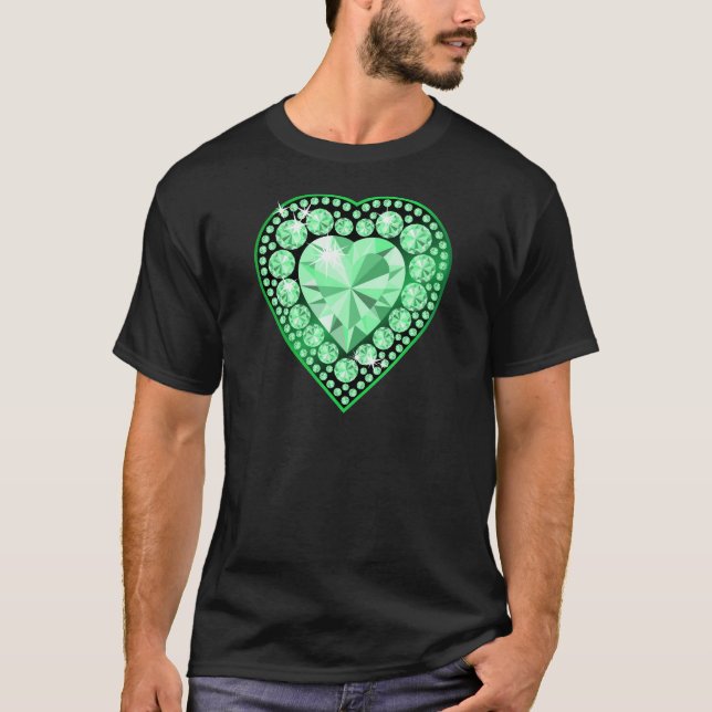 Emerald Gem Heart T-Shirt (Vorderseite)