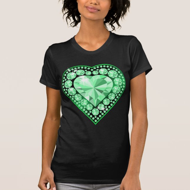 Emerald Gem Heart T-Shirt (Vorderseite)
