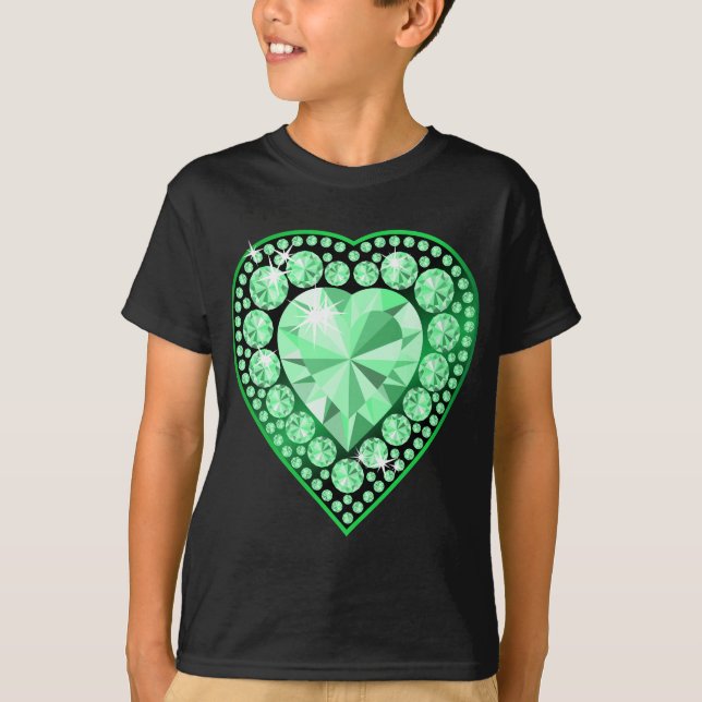 Emerald Gem Heart T-Shirt (Vorderseite)