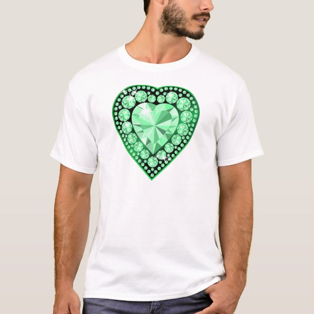 Emerald Gem Heart T-Shirt (Vorderseite)