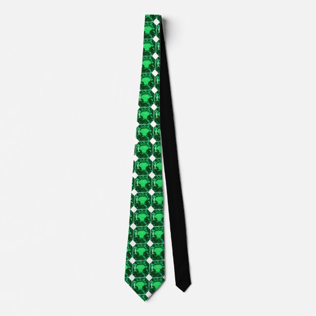 Emerald Gemstone, Birthstone Mai, Light Green Krawatte (Vorderseite)