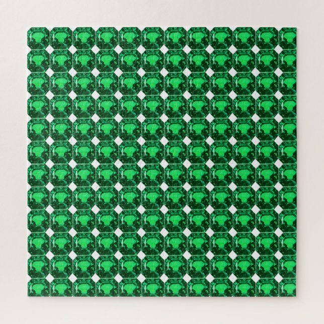 Emerald Gemstone, Birthstone Mai, Light Green Puzzle (Vertikal)