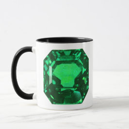 Emerald Gemstone, Birthstone Mai, Light Green Tasse