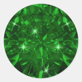 Emerald Gemstone Einladung Umschlag Geschenkwrap Runder Aufkleber