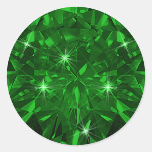 Emerald Gemstone Einladung Umschlag Geschenkwrap Runder Aufkleber