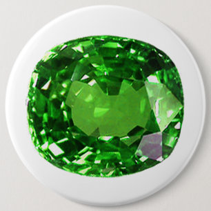 Emerald Gemstone, grün Button