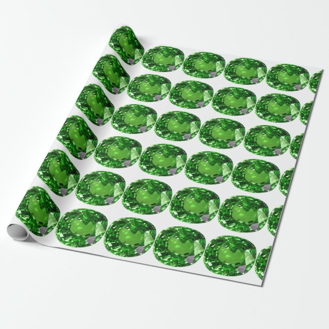 Emerald Gemstone, grün Geschenkpapier (Ungerollt)