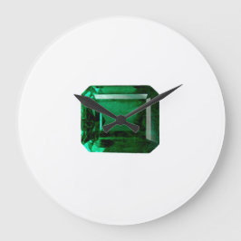 Emerald Gemstone, May Birthstone, grüne große Cloc Wanduhr