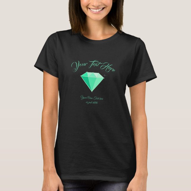 Emerald Gemstone. Schmuck. 55 Hochzeitstag T-Shirt (Vorderseite)