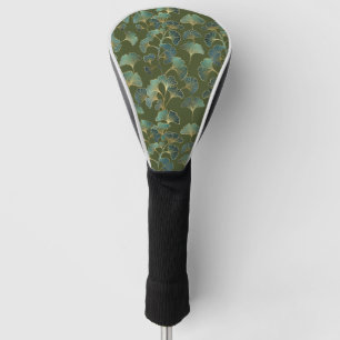 Emerald Ginkgo Eleganz – Luxuriöses Goldenes Botan Golf Headcover
