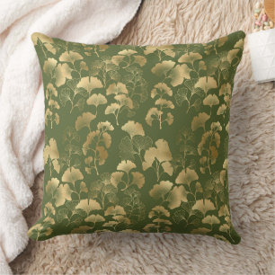 Emerald Ginkgo Eleganz – Luxus Gold Botanical 10 Kissen