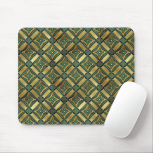 Emerald & Gold Art Deco Mousepad