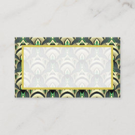 Emerald & Gold Art Deco Platzkarte