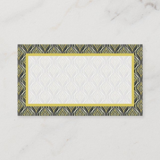 Emerald & Gold Art Deco Platzkarte (Vorderseite)