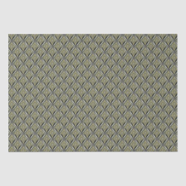 Emerald & Gold Art Deco Seidenpapier (Vorderseite)