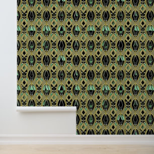 Emerald & Gold Art Deco Tapete