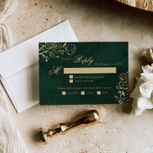 Emerald Gold Botanische Hochzeitsmahlwahl UAWG