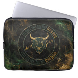Emerald Gold Bull Mindset Trading Laptopschutzhülle