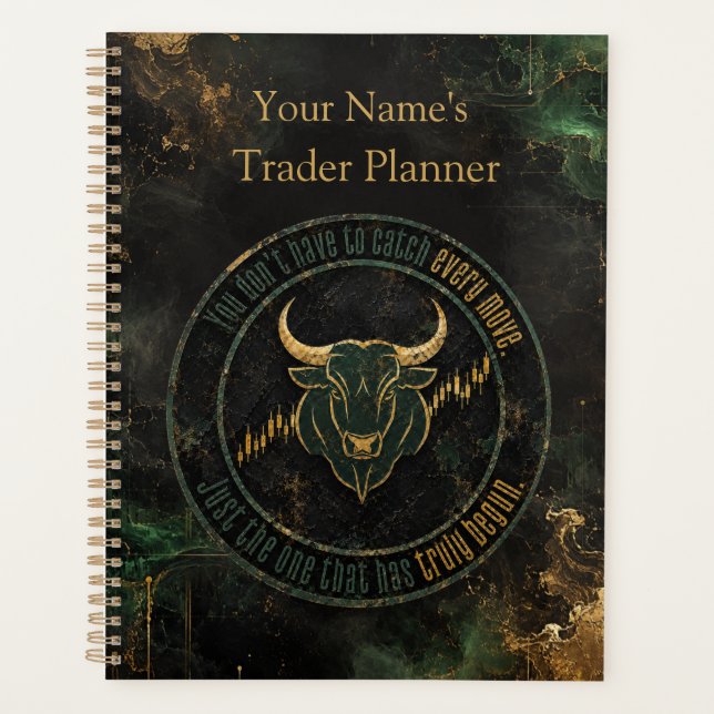 Emerald Gold Bull Mindset Trading  Planer (Vorderseite)
