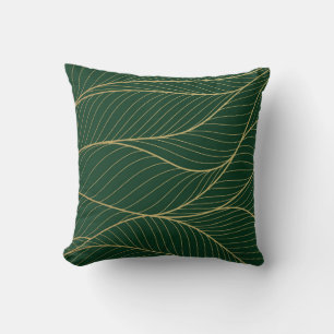 Emerald Gold Elegance: Luxus-Wallpaper-Design Kissen