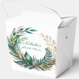 Emerald & Gold Floral Bridal Shower Geschenkschachtel